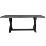 !nspire Zax Dining Table Distressed Grey/Black Solid Wood/Metal