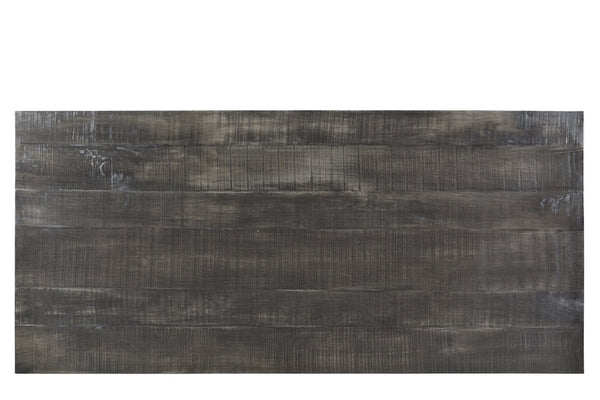 Worldwide Home Furnishings Zax-dining Table - Distressed Grey Elegance For Timeless Gatherings And Memorable Meals At Home Distressed Grey,Black Solid Wood,Metal 201-147dg