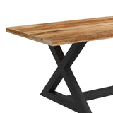 !nspire Zax Dining Table Natural/Black Solid Wood/Metal