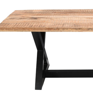 Worldwide Home Furnishings Zax-dining Table - Stunning Natural Wood & Black Finish, Modern Elegance For Every Dining Room Natural,Black Solid Wood,Metal 201-147nat_Bk