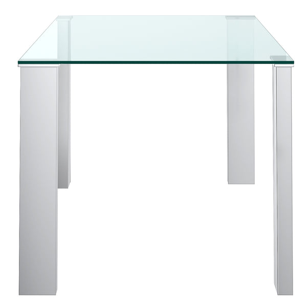 Worldwide Home Furnishings Frankfurt-dining Table - Sleek Glass Top & Chrome Finish For Contemporary Open Concept Spaces Stainless Steel Engineered Wood,Metal,Glass 201-165
