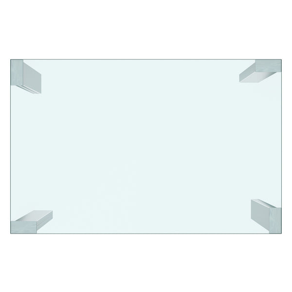 Worldwide Home Furnishings Frankfurt-dining Table - Sleek Glass Top & Chrome Finish For Contemporary Open Concept Spaces Stainless Steel Engineered Wood,Metal,Glass 201-165