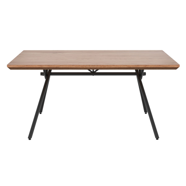 Worldwide Home Furnishings Bronx-dining Table - Stylish Natural Wood Top With Black Metal Base For Modern Casual Dining Spaces Natural Engineered Wood,Metal 201-267nat