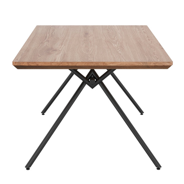 Worldwide Home Furnishings Bronx-dining Table - Stylish Natural Wood Top With Black Metal Base For Modern Casual Dining Spaces Natural Engineered Wood,Metal 201-267nat