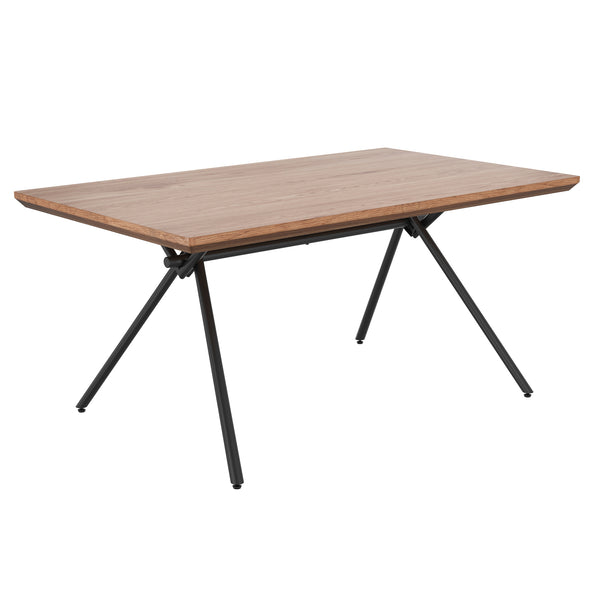Worldwide Home Furnishings Bronx-dining Table - Stylish Natural Wood Top With Black Metal Base For Modern Casual Dining Spaces Natural Engineered Wood,Metal 201-267nat