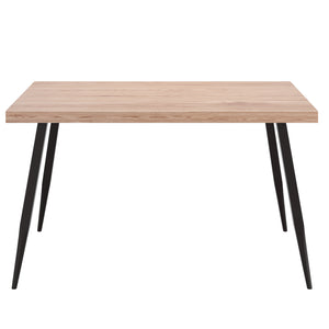 Worldwide Home Furnishings Vesta-dining Table - Sleek Natural Wood Top With Stylish Black Metal Legs For Modern Kitchens Natural,Black Engineered Wood,Metal 201-287nat