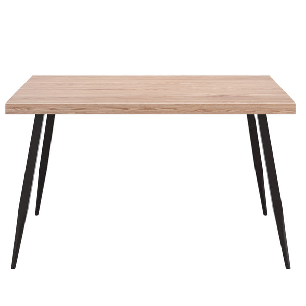 Worldwide Home Furnishings Vesta-dining Table - Sleek Natural Wood Top With Stylish Black Metal Legs For Modern Kitchens Natural,Black Engineered Wood,Metal 201-287nat