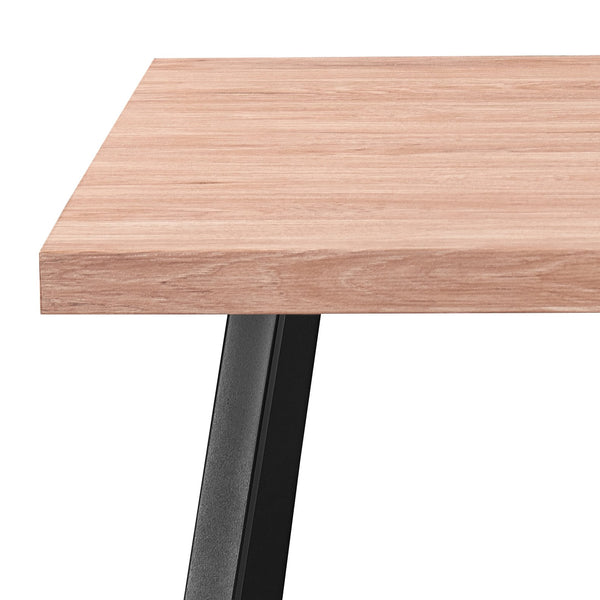 Worldwide Home Furnishings Vesta-dining Table - Sleek Natural Wood Top With Stylish Black Metal Legs For Modern Kitchens Natural,Black Engineered Wood,Metal 201-287nat