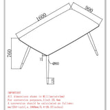 !nspire Emery Rect. Dining Table White White Faux Marble/Black Mdf/Metal