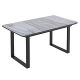 !nspire Gavin Extension Dining Table Black Black/Faux Marble Glass/Metal/Mdf