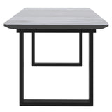 !nspire Gavin Extension Dining Table Black Black/Faux Marble Glass/Metal/Mdf
