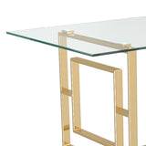!nspire Eros Dining Table Gold Metal/Glass