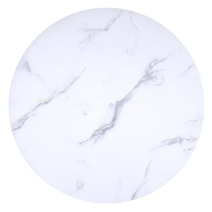 Worldwide Home Furnishings Zilo-dining Table - Stylish Mid-century Pedestal Design With Modern Faux Marble Top For 4 Seats White Faux Marble,Aged Gold Engineered Wood,Laminated Veneer,Metal 201-671gd_S