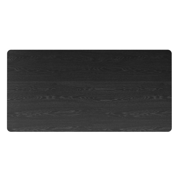 Worldwide Home Furnishings Sangra-79" Dining Table - Solid Mango Wood Construction With Chic Design And Sophisticated Texture Black Solid Wood 201-751blklg