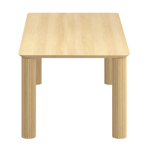 Worldwide Home Furnishings Sangra-79" Dining Table - Solid Mango Wood Construction With Chic Design And Sophisticated Texture Natural Solid Wood 201-751natlg