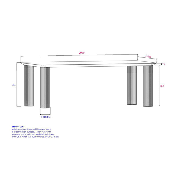 Worldwide Home Furnishings Sangra-79" Dining Table - Solid Mango Wood Construction With Chic Design And Sophisticated Texture Natural Solid Wood 201-751natlg