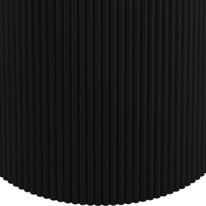 Worldwide Home Furnishings Tovas-dining Round Pedestal Table With Reeded Wood Base For Timeless Style And Organic Elegance Black Engineered Wood,Oak Veneer 201-782blk