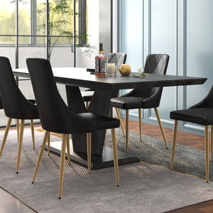 Worldwide Home Furnishings Eclipse-extension Dining Table - Elegant Black Design With Versatile Butterfly Leaf & Geometric Base Black Select Solids & Veneers 201-860blk