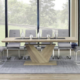 !nspire Eclipse Dining Table Washed Oak Select Solids & Veneers
