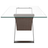 !nspire Veneta Dining Table Walnut Walnut Mdf/Metal/Glass