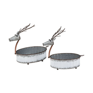 Winterbrigde Reindeer Pot - Set of 2 Sawyer White 201080 Elk Home