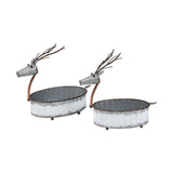 Winterbrigde Reindeer Pot - Set of 2 Sawyer White