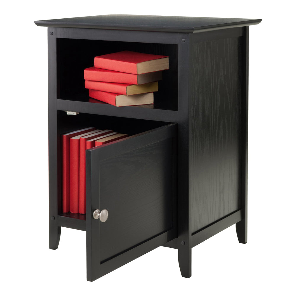 Winsome Wood Henry Accent Table – Versatile Nightstand With Elegant Black Finish And Ample Storage Space Options Black Solid ,Composite Wood 20115-winsome-wood