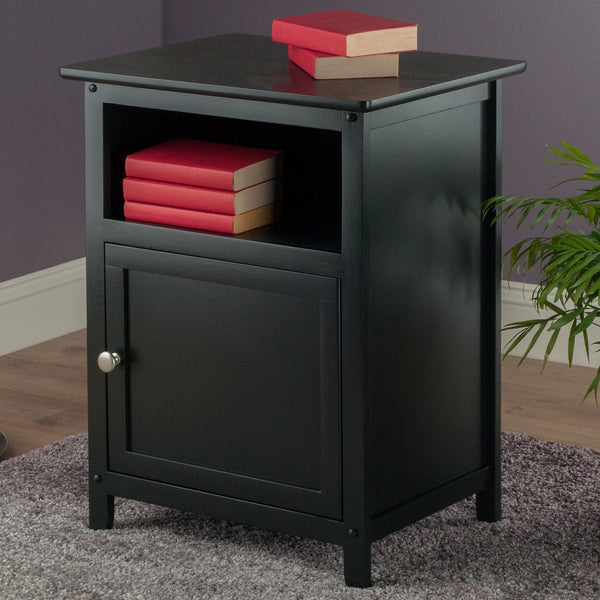 Winsome Wood Henry Accent Table – Versatile Nightstand With Elegant Black Finish And Ample Storage Space Options Black Solid ,Composite Wood 20115-winsome-wood