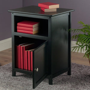 Winsome Wood Henry Accent Table – Versatile Nightstand With Elegant Black Finish And Ample Storage Space Options Black Solid ,Composite Wood 20115-winsome-wood