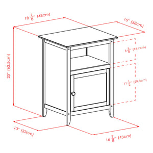 Winsome Wood Henry Accent Table – Versatile Nightstand With Elegant Black Finish And Ample Storage Space Options Black Solid ,Composite Wood 20115-winsome-wood