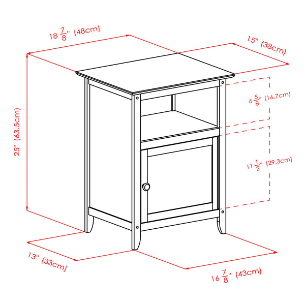 Winsome Wood Henry Accent Table – Versatile Nightstand With Elegant Black Finish And Ample Storage Space Options Black Solid ,Composite Wood 20115-winsome-wood