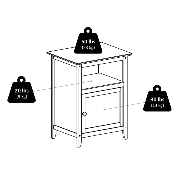 Winsome Wood Henry Accent Table – Versatile Nightstand With Elegant Black Finish And Ample Storage Space Options Black Solid ,Composite Wood 20115-winsome-wood