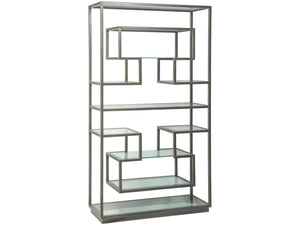 Lexington Artistica Home Holden Etagere - Elegant Hand-forged Iron Design With Beveled Glass Shelves For Ultimate Sophistication St. Laurent Wood 2012-990-44