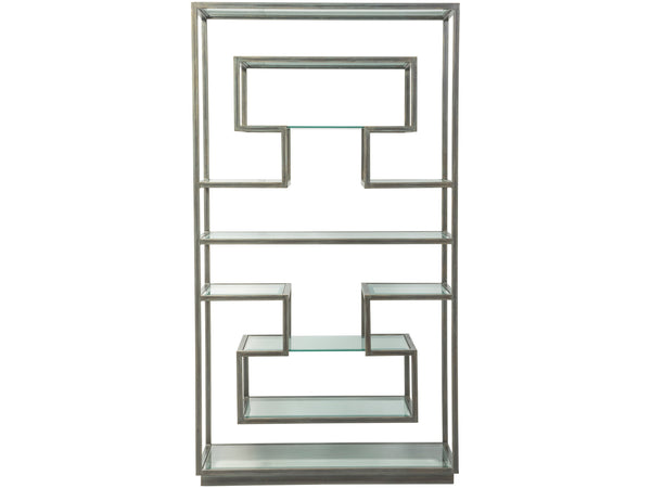 Lexington Artistica Home Holden Etagere - Elegant Hand-forged Iron Design With Beveled Glass Shelves For Ultimate Sophistication St. Laurent Wood 2012-990-44