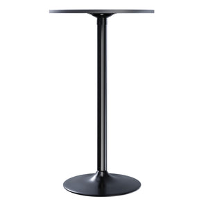 Winsome Wood Obsidian Round Pub Table - Modern Black Wood Composite Design For Dining & Social Gatherings Black Composite Wood ,Metal 20123-winsome-wood