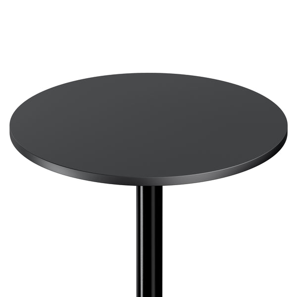 Winsome Wood Obsidian Round Pub Table - Modern Black Wood Composite Design For Dining & Social Gatherings Black Composite Wood ,Metal 20123-winsome-wood