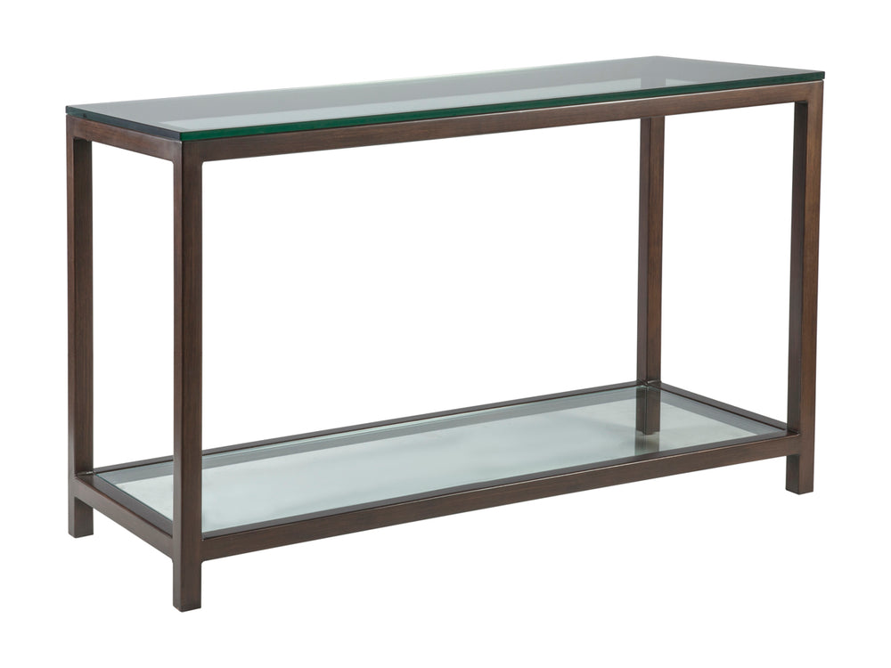 Lexington Artistica Home Per Se Console Table - Handcrafted Iron Design With Glass Top, Antique Copper Finish, And Unique Craftsmanship Antique Copper Wood 2013-967-43