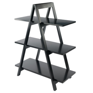Winsome Wood Aaron 3-tier A-frame Shelf In Black - Stylish & Versatile Storage Solution For Any Room! Black Solid ,Composite Wood 20130-winsome-wood