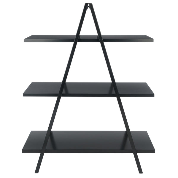 Winsome Wood Aaron 3-tier A-frame Shelf In Black - Stylish & Versatile Storage Solution For Any Room! Black Solid ,Composite Wood 20130-winsome-wood