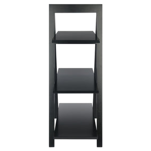 Winsome Wood Aaron 3-tier A-frame Shelf In Black - Stylish & Versatile Storage Solution For Any Room! Black Solid ,Composite Wood 20130-winsome-wood