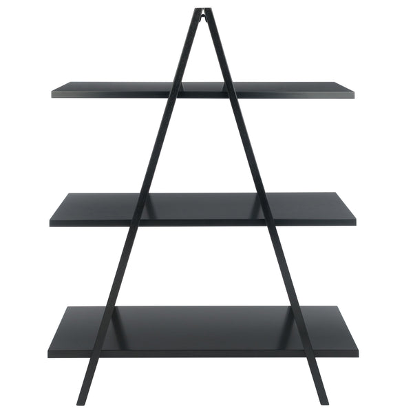 Winsome Wood Aaron 3-tier A-frame Shelf In Black - Stylish & Versatile Storage Solution For Any Room! Black Solid ,Composite Wood 20130-winsome-wood