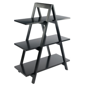 Winsome Wood Aaron 3-tier A-frame Shelf In Black - Stylish & Versatile Storage Solution For Any Room! Black Solid ,Composite Wood 20130-winsome-wood