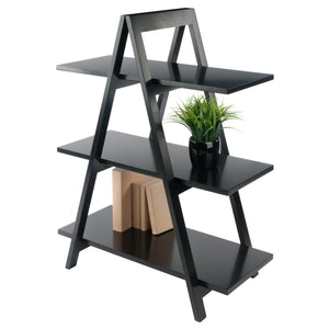 Winsome Wood Aaron 3-tier A-frame Shelf In Black - Stylish & Versatile Storage Solution For Any Room! Black Solid ,Composite Wood 20130-winsome-wood