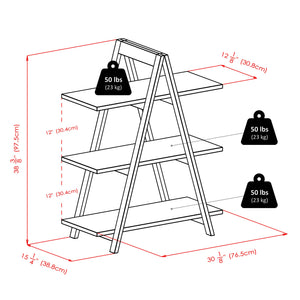 Winsome Wood Aaron 3-tier A-frame Shelf In Black - Stylish & Versatile Storage Solution For Any Room! Black Solid ,Composite Wood 20130-winsome-wood