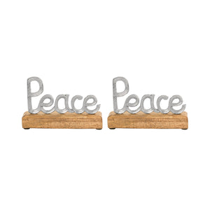 Peace Table Decor - Set of 2 201400/S2 Elk Home