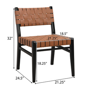 English Elm Christopher Knight Home® - 5PCS Modern Industrial Dining Set with PU Leather Chairs & Rubberwood Frame, Metal Hairpin Table Design Ash Brown,Brown 74688.00BRN_N771P205332A