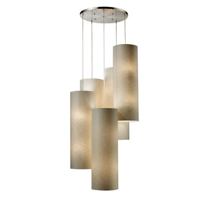 Fabric Cylinders 33'' Wide 20-Light Pendant - Satin Nickel 20160/20R Elk Lighting