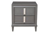 IDEAZ 1627APB Dark Grey 2 Drawer Nightstand Dark Grey 1627APB