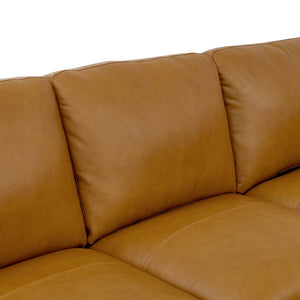 English Elm Leather Match Modular Sectional with Top-grain Upholstery and Flexible Open Plan Seating Ginger B2748S00030