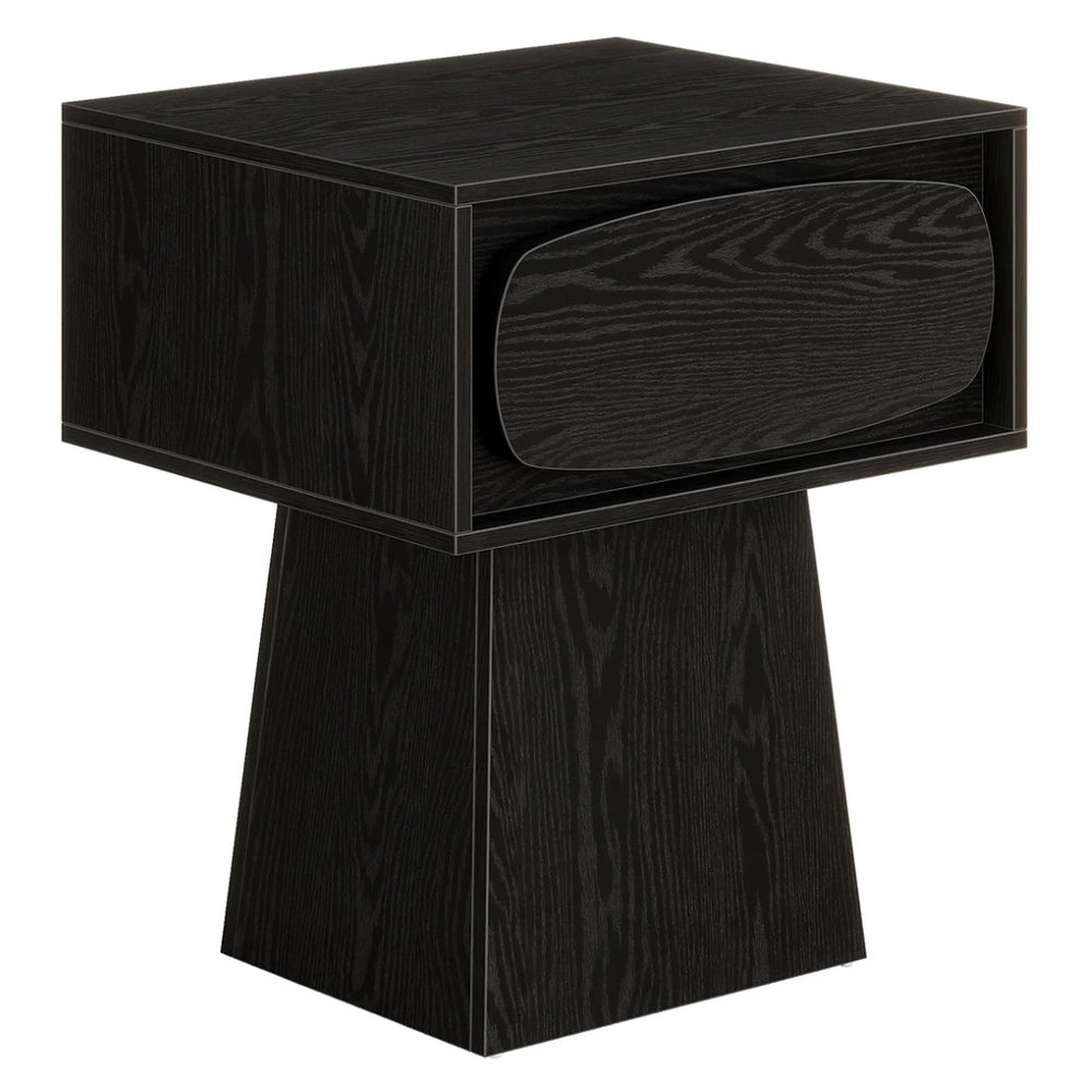 English Elm Coffee Side Table with Single Drawer Curved Handle Modern Compact Accent for Any Room T3971P462732